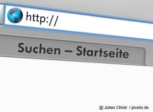 Bild einer Suche auf dem Bildschirm eines Computers