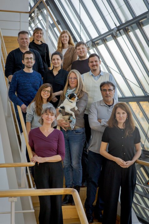 Gruppenfoto AuW Gruppenfoto von AuW auf einer Treppe im Wissenschaftspark
