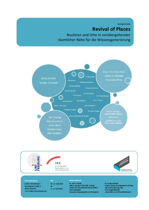 Programm Symposium Revival of Places April 2014
