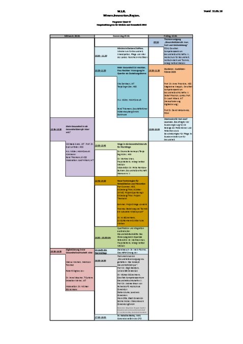 Programm zur Veranstaltung 