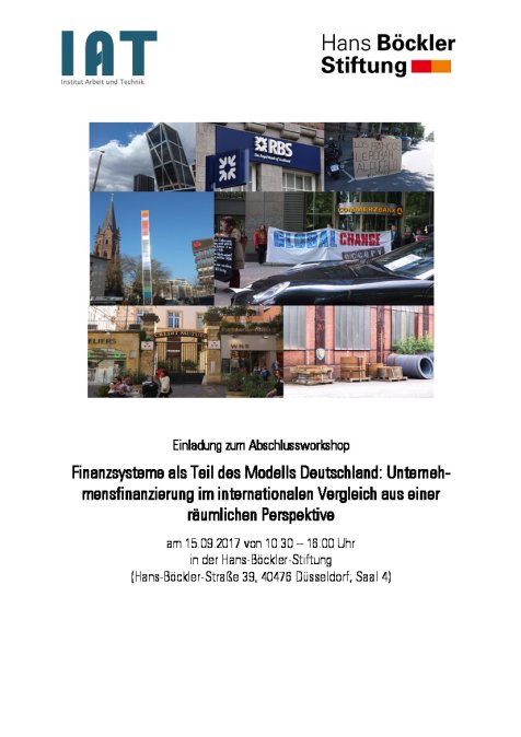 Einladung und Programm Abschlussworkshop Finanzsysteme