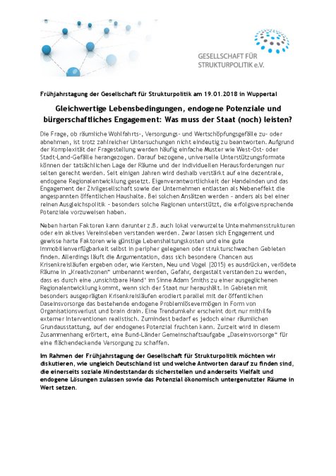 Einladung Strukturpolitik