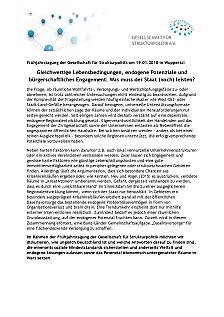 Einladung Strukturpolitik
