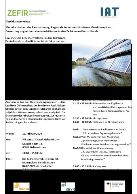 Einladung MORO Abschlussworkshop