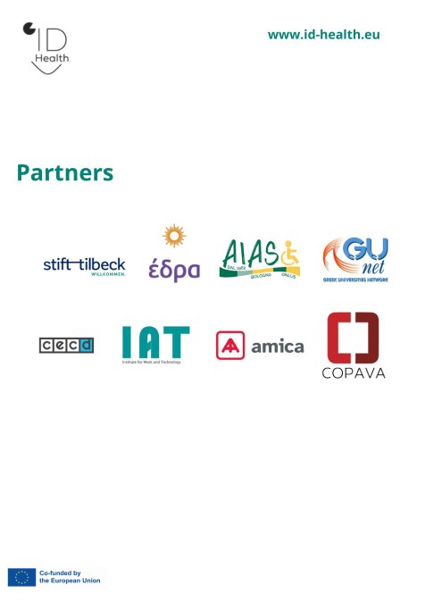 ID Health Logos Abschlussveranstaltung 230926 Auf dem Bild sind die Logos der Projektpartner enthalten.
