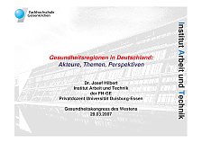 Präsentation Gesundheitsregionen in Deutschland