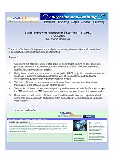 SMEs : Improving Practices in E-Learning−SIMPEL