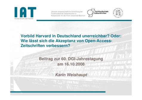 Beitrag zur 60. DGI-Jahrestagung am 16.10.2008
