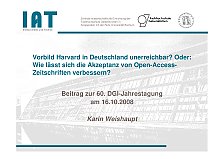 Beitrag zur 60. DGI-Jahrestagung am 16.10.2008