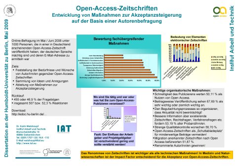 Poster für die Open-Access-Tage in Konstanz 2009