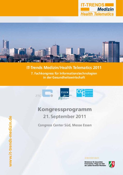 IT-Trends Medizin/Health Telematics 2011 Kongressprogramm
