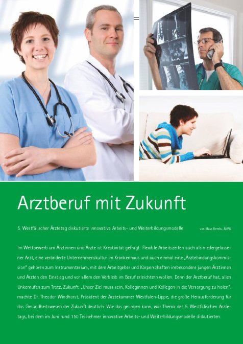 Flyer Arztberuf mit Zukunft