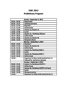 ICWL 2012 Programm