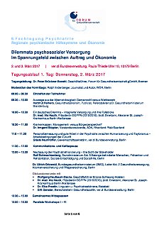 Programm 9. Fachtagung Psychiatrie 2017