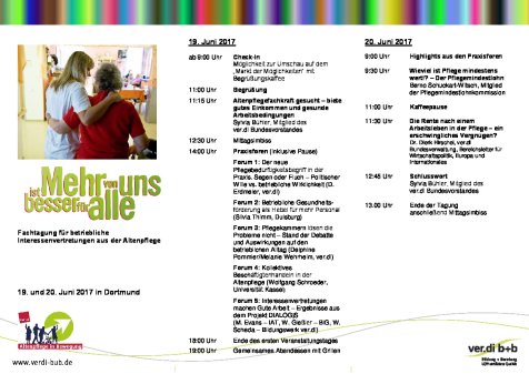 Flyer Fachtagung Altenpflege 2017