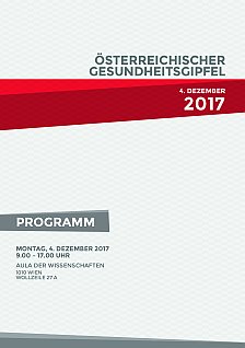 Programm Österreichischer Gesundheitsgipfel 04.12.17