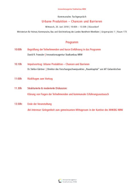 Programm Kommunales Fachgespräch 20.06.18