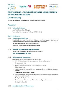 Programm Online-Workshop Post-Corona