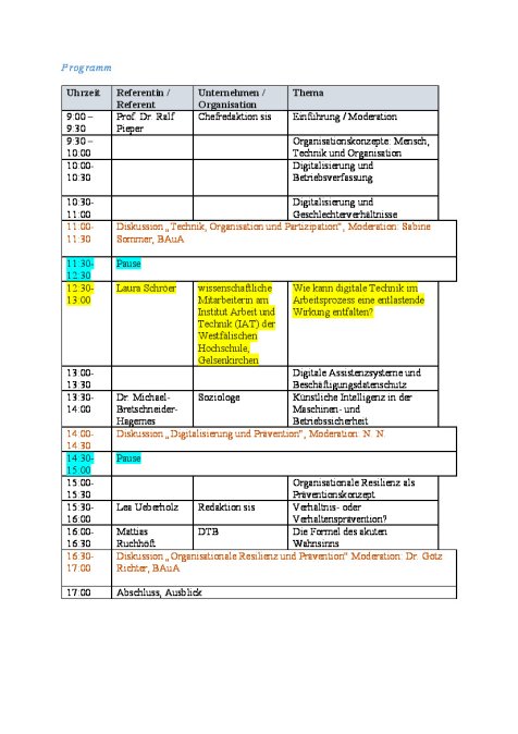 Jahrestagung der Fachzeitschrift 