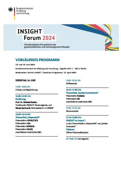 Programm Insight Forum 2024 ISI 