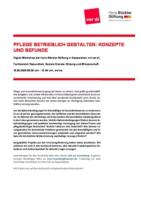 Workshop HBS ver.di Pflege betrieblich gestalten 052025
