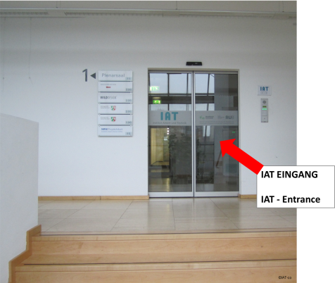 Bild vom Eingang des IAT Bild vom Eingang des IAT