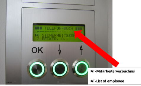 Bild vom Telefonbuch am Eingang des IAT Bild vom Telefonbuch am Eingang des IAT