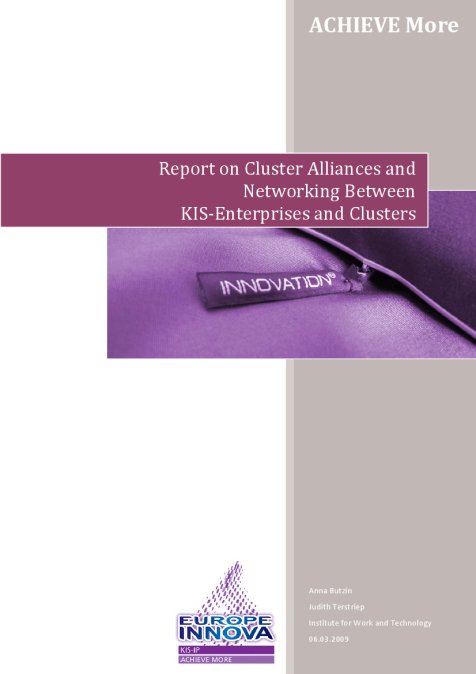 Report on Cluster Alliances and Networking Between KIS-Enterprises and Clusters