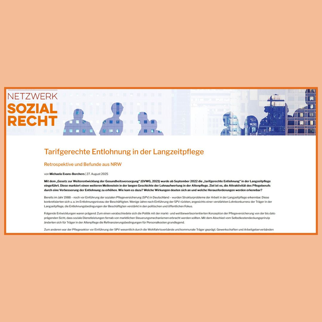 Tarifgerechte Entlohnung in der Langzeitpflege Blogbeitrag ME