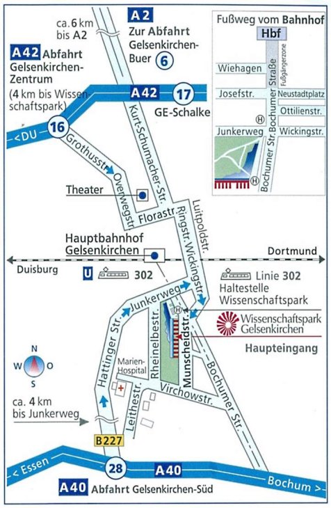 Anfahrtsskizze zum Institut Arbeit und Technik
