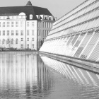 Bild vom Wissensschaftspark Gelsenkirchen und dem alten Arbeitsgerichts