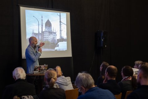 Redner auf der Abschlussveranstaltung des Projektes Urbane Produktion