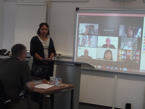 Anna Bartussek während der Online Konferenz Anna Bartussek während der Online Konferenz