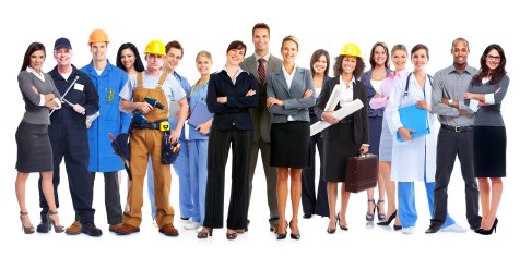 Gruppenbild mit Personen aus verschiedenen Berufen Gruppenbild mit Personen aus verschiedenen Berufen