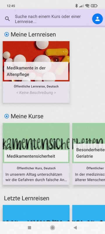 Screenshot der Lernapp EDoer