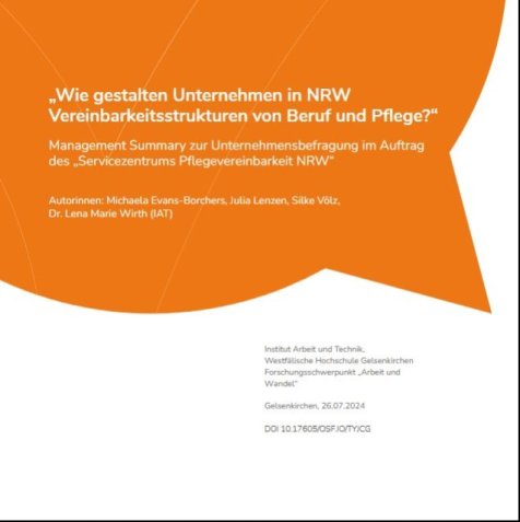 Management Summary zur Unternehmensbefragung im Auftrag
des „Servicezentrums Pflegevereinbarkeit NRW“