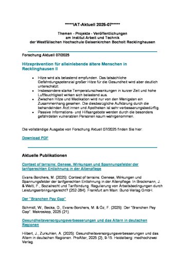 IAT Aktuell Newsletter 2025-07