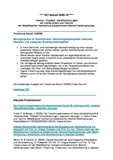 IAT Aktuell Newsletter 2025-10