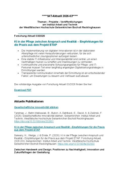 IAT Aktuell Newsletter 2026-03