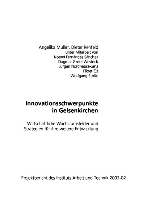 Innovationsschwerpunkte in Gelsenkirchen