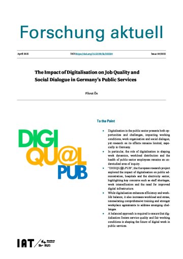 The Impact of Digitalisation on Job Quality and Social Dialogue in Germany’s Public Services