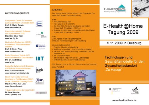 E-Health@Home Tagung 2009 Programm