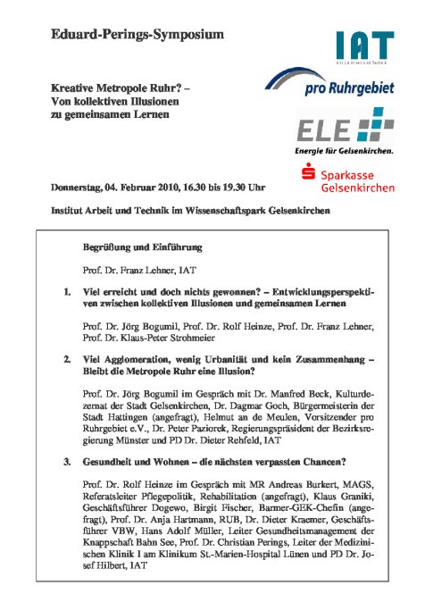 Programm Eduard Perings-Symposium 04.02.2010