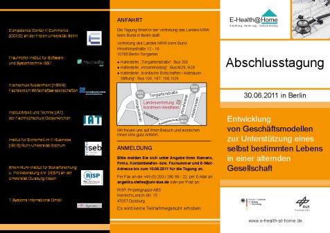 E-Health@Home Abschlußtagung 30.06.2011
