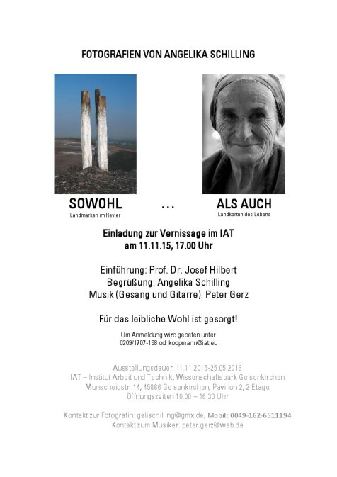 Einladung Vernissage 11.11.2015