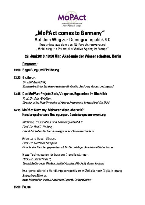 Programm zur Veranstaltung 