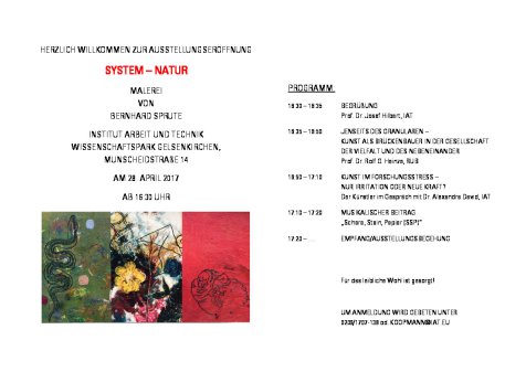 Einladung Ausstellungseröffnung System-Natur