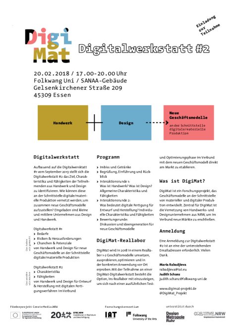 DigiMat - Digitalwerkstatt #2_Einladung