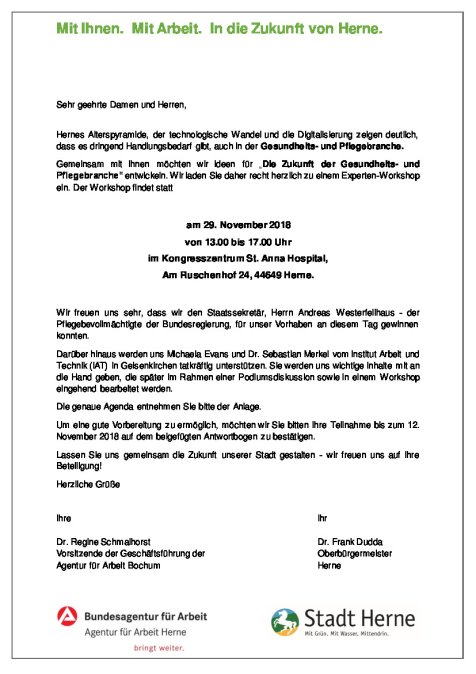 Einladung + Anmeldung