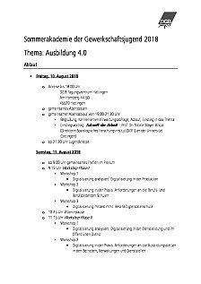 DGB Sommerakademie 2018
